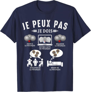 I can not I have the balls Boccia Ball Petanque Funny T-Shirt - T-Shirt | Navy