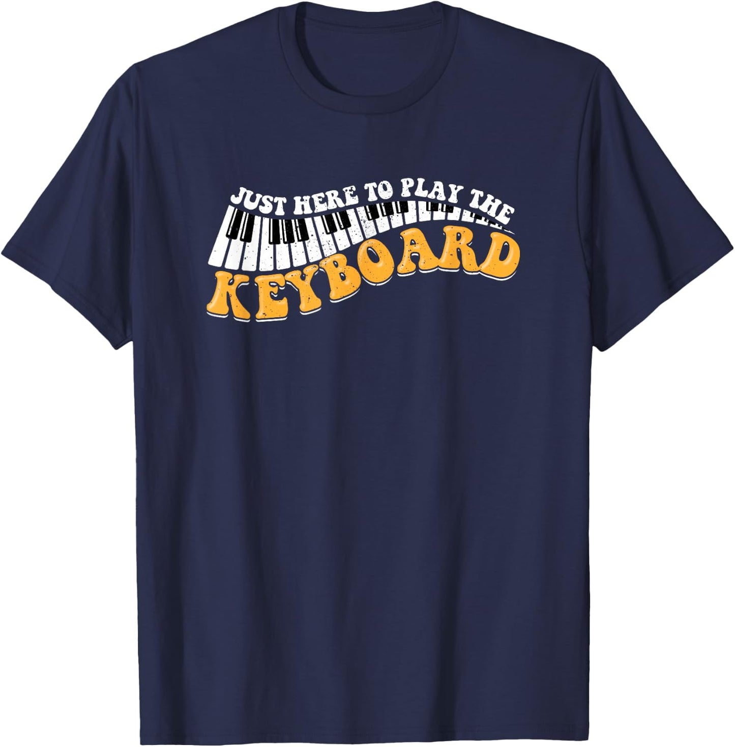 Funny Keyboard Player Musical Instrument Music Keyboardist T-Shirt - T-Shirt | Navy