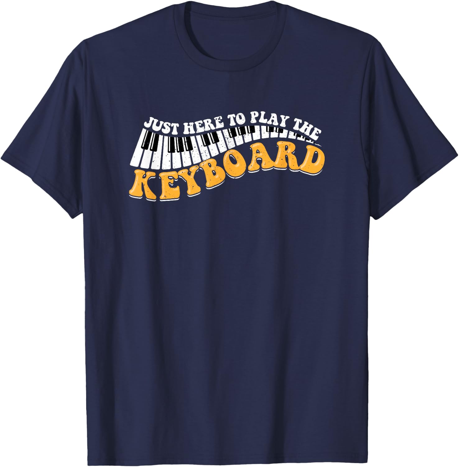 Funny Keyboard Player Musical Instrument Music Keyboardist T-Shirt - T-Shirt | Navy