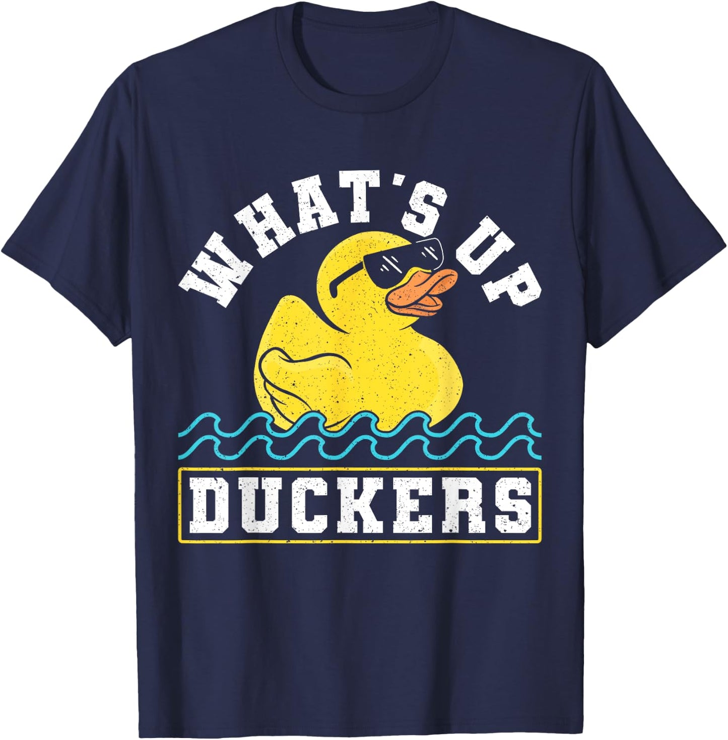 Whats Up Duckers? Rubber Duck T-Shirt - T-Shirt | Navy