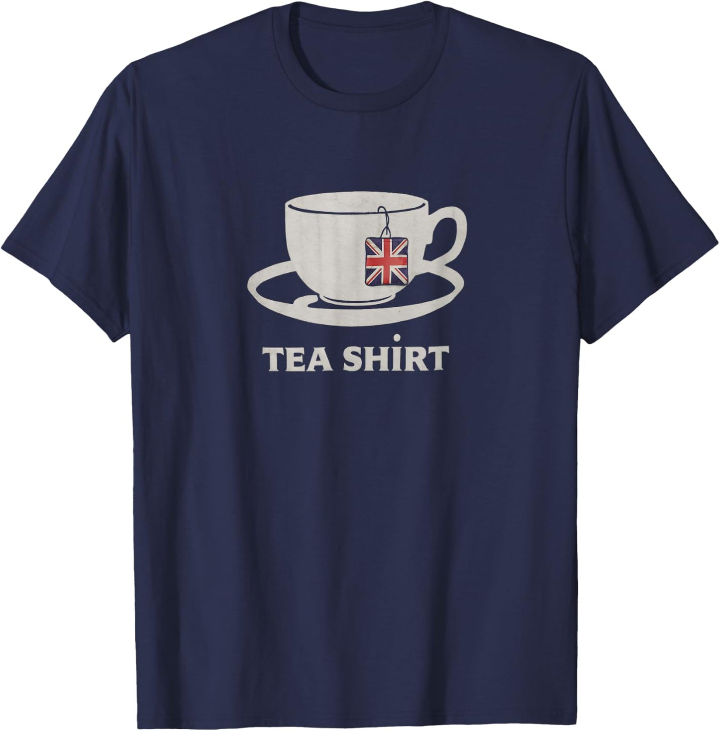 I Love English Tea Party UK Flag London Souvenir Memorabilia T-Shirt - T-Shirt | Navy