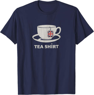 I Love English Tea Party UK Flag London Souvenir Memorabilia T-Shirt - T-Shirt | Navy
