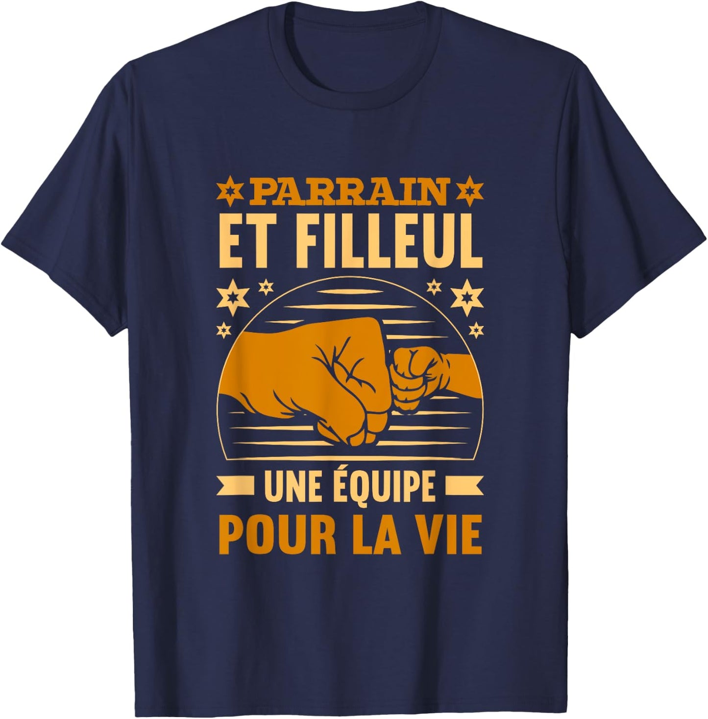 Godfather Filleul Humor , Black, S T-Shirt - T-Shirt | Navy