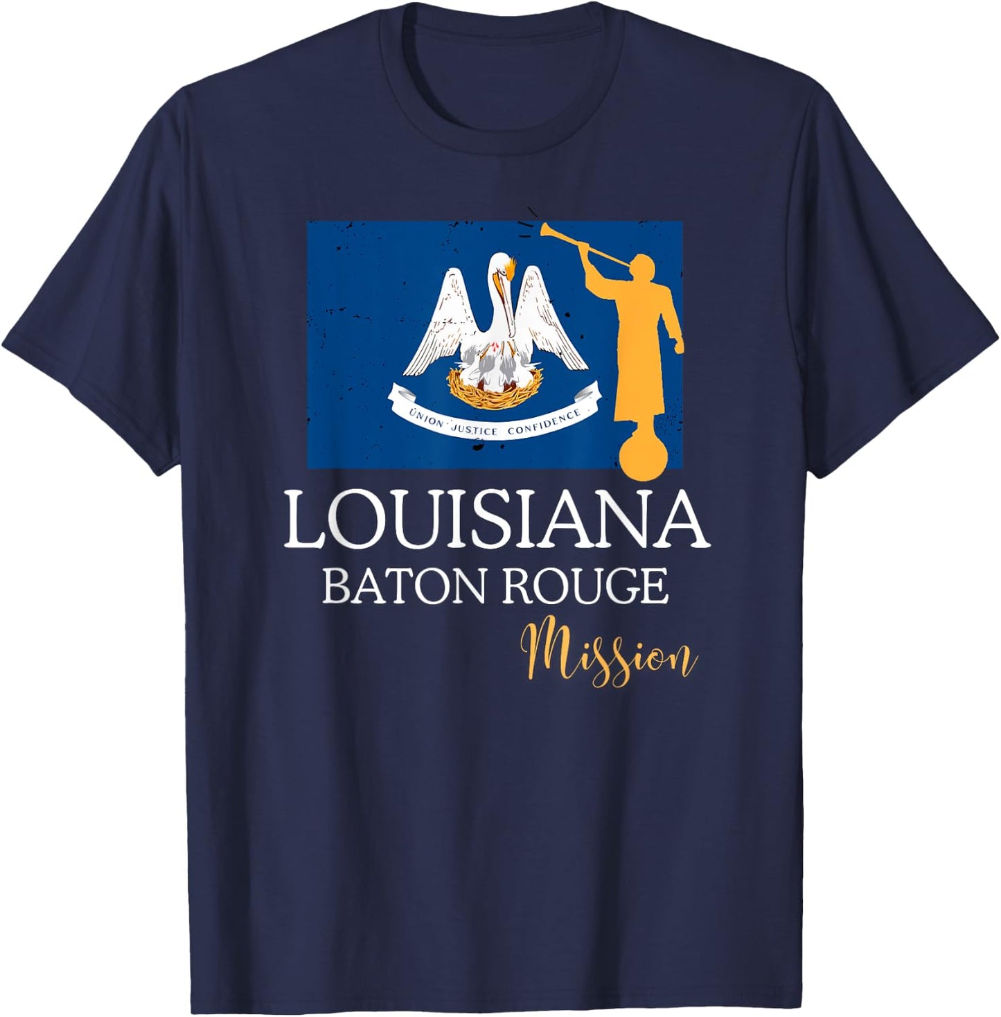 Louisiana Baton Rouge Mormon LDS Mission Missionary T-Shirt - T-Shirt | Navy