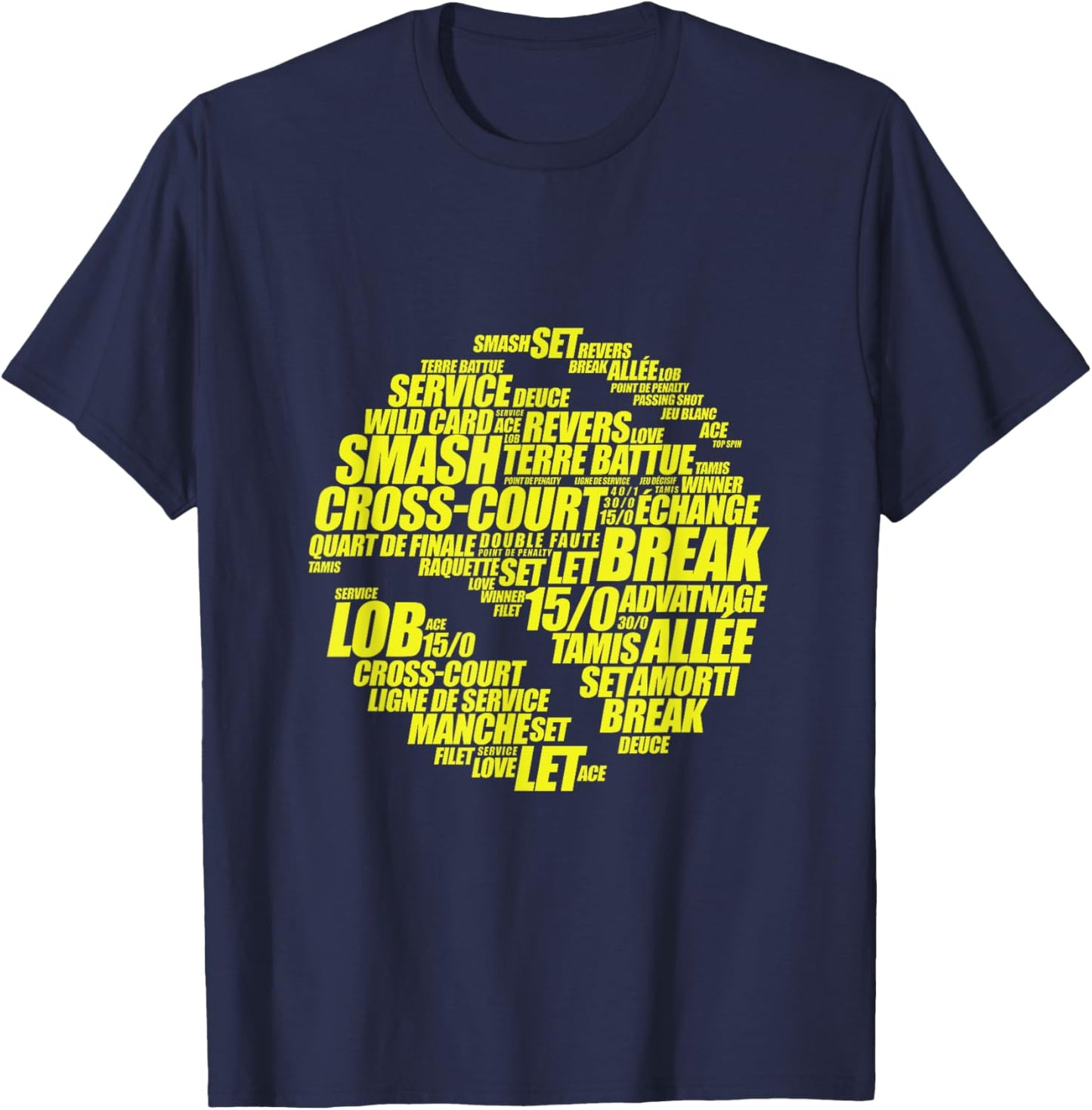 Tennis Player Accessory Humorous Man , Black, S T-Shirt - T-Shirt | Navy