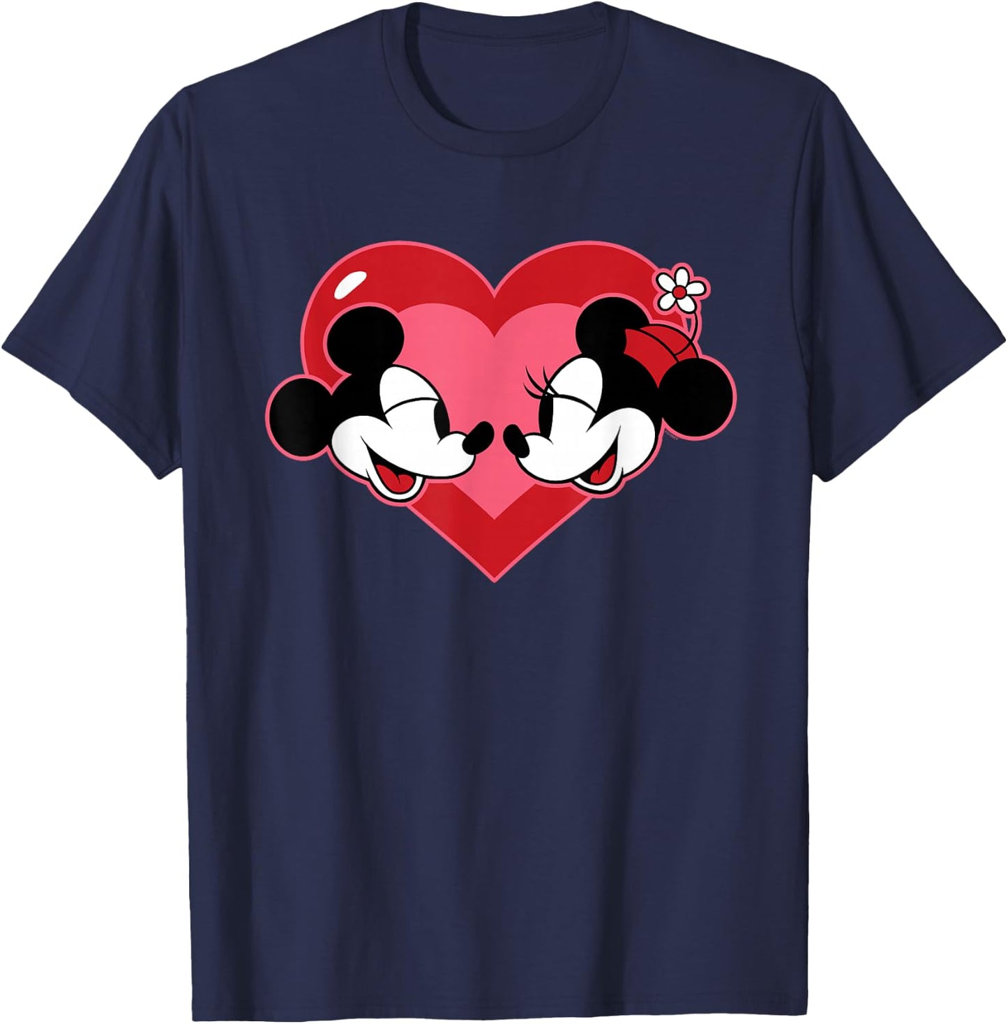 Disney Mickey & Minnie Mouse Heart Valentine’s Day Couple T-Shirt - T-Shirt | Navy