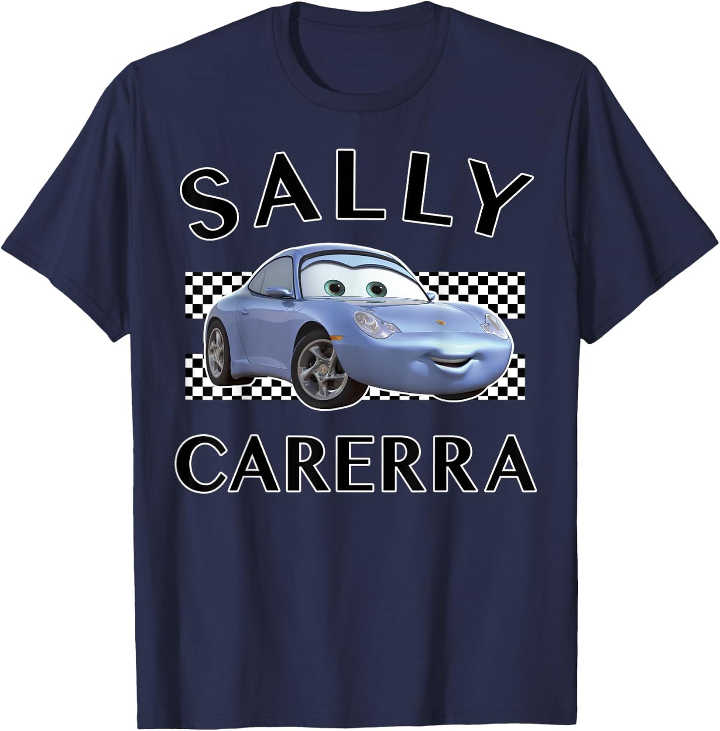 Disney Pixar Cars Sally Carerra Finish Line , Blue, S T-Shirt - T-Shirt | Navy