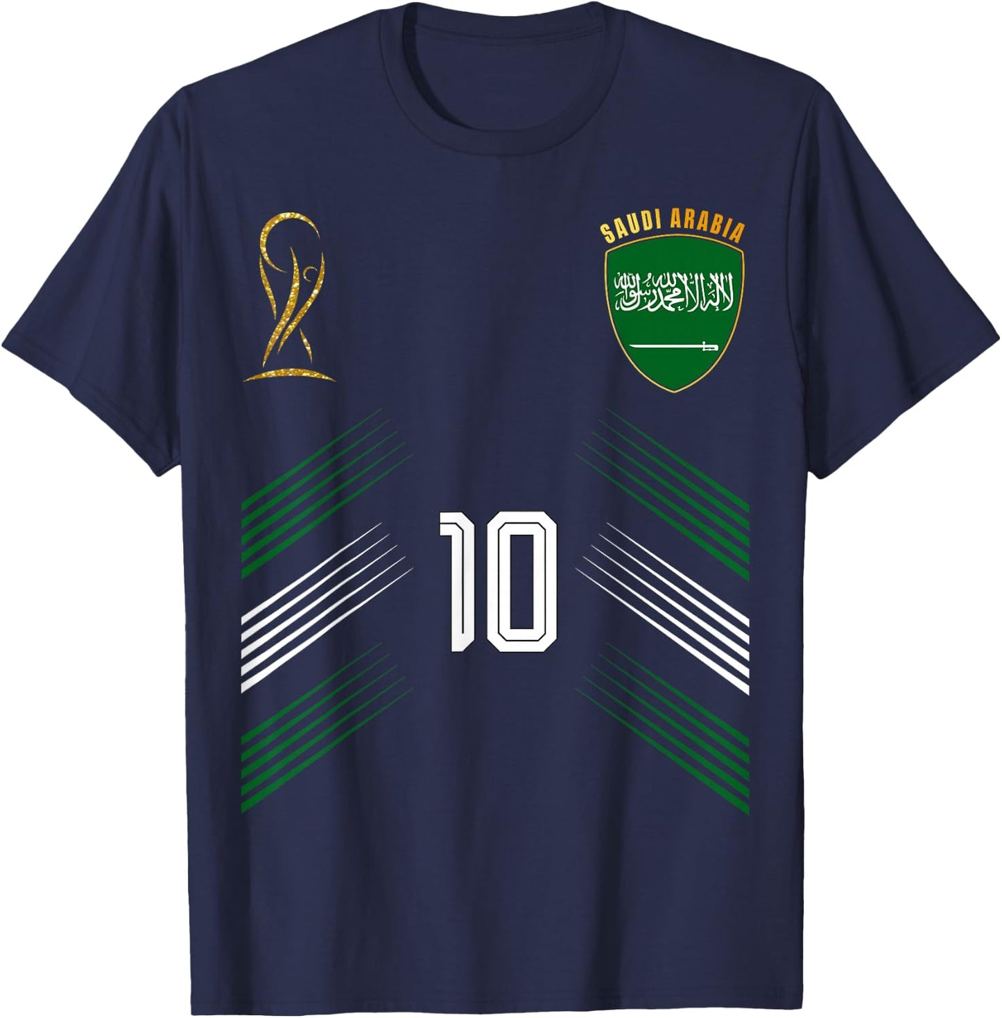 Saudi Arabia Flag Saudi Arabian Pride Lovers Retro T-Shirt - T-Shirt | Navy