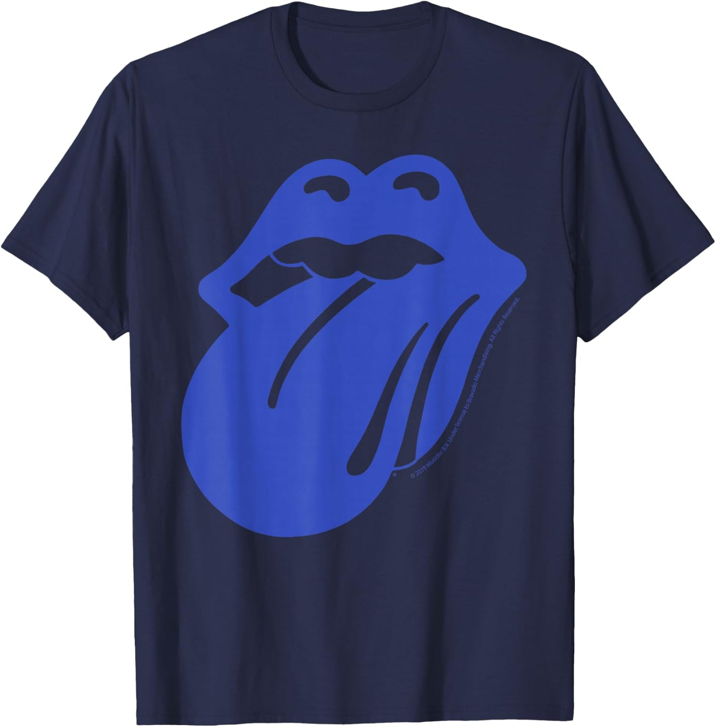 Rolling Stones Offizielles Blau & Lonesome 72 T-Shirt - T-Shirt | Navy