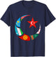 Kazakhstan,Gokturk,Turan,Turkey Flag,Turk Bayragi,Turkiye. T-Shirt - T-Shirt | Navy
