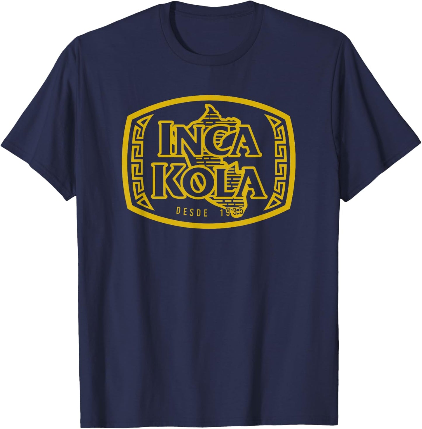 Inca Kola Peru Golden Kola Bubblegum Cream Soda Gold T-Shirt - T-Shirt | Navy