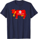 Swiss Cow Flag Switzerland Sweet Swiss Alps T-Shirt - T-Shirt | Navy