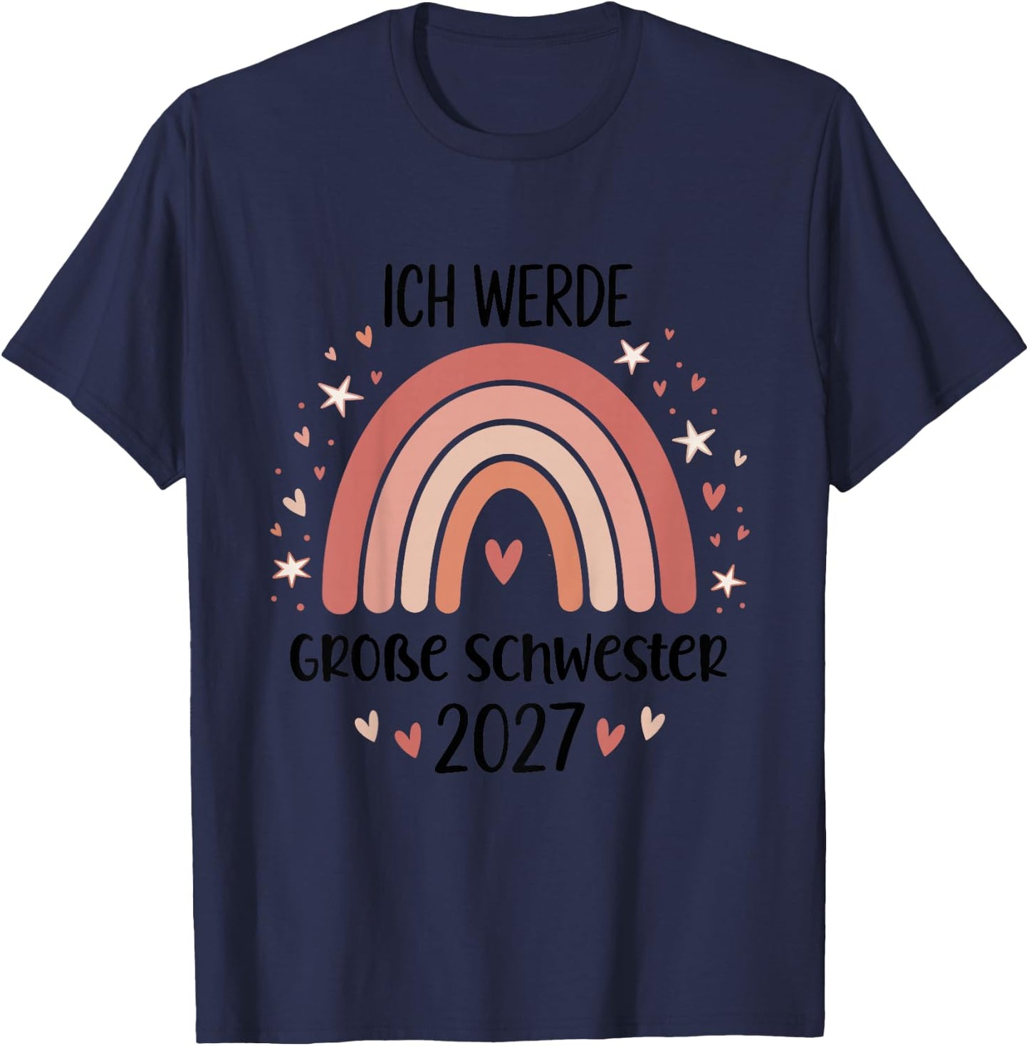 Kinder Ich Werde Große Schwester 2027 T-Shirt - T-Shirt | Navy