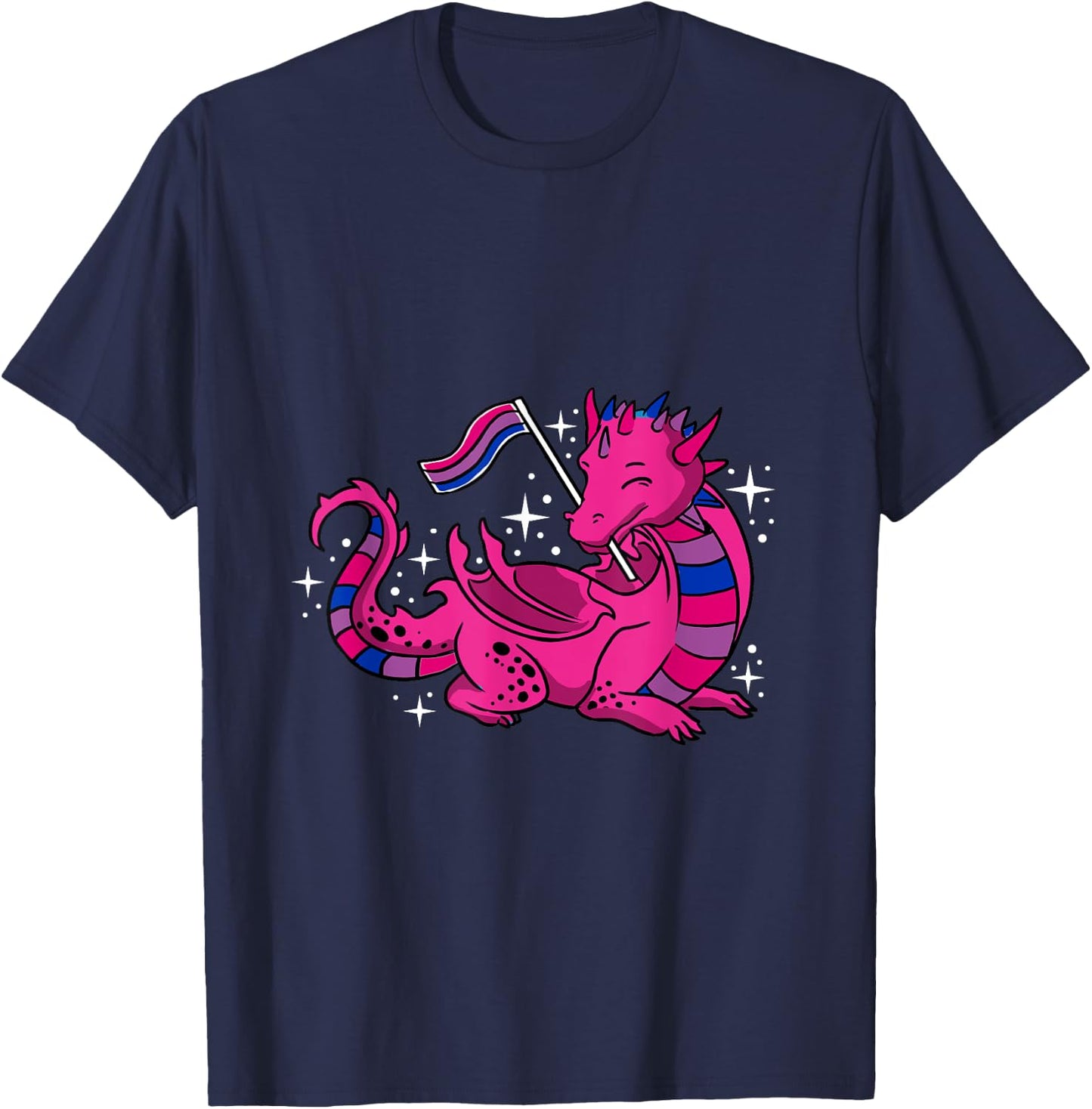 Dragon Bisexual Pride T-Shirt - T-Shirt | Navy