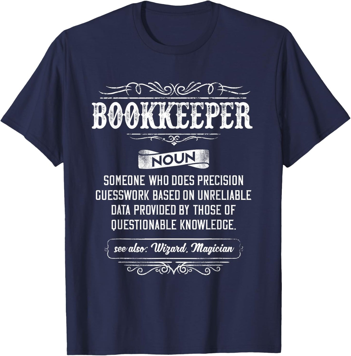 Bookkeeper Funny Definition T-Shirt - T-Shirt | Navy