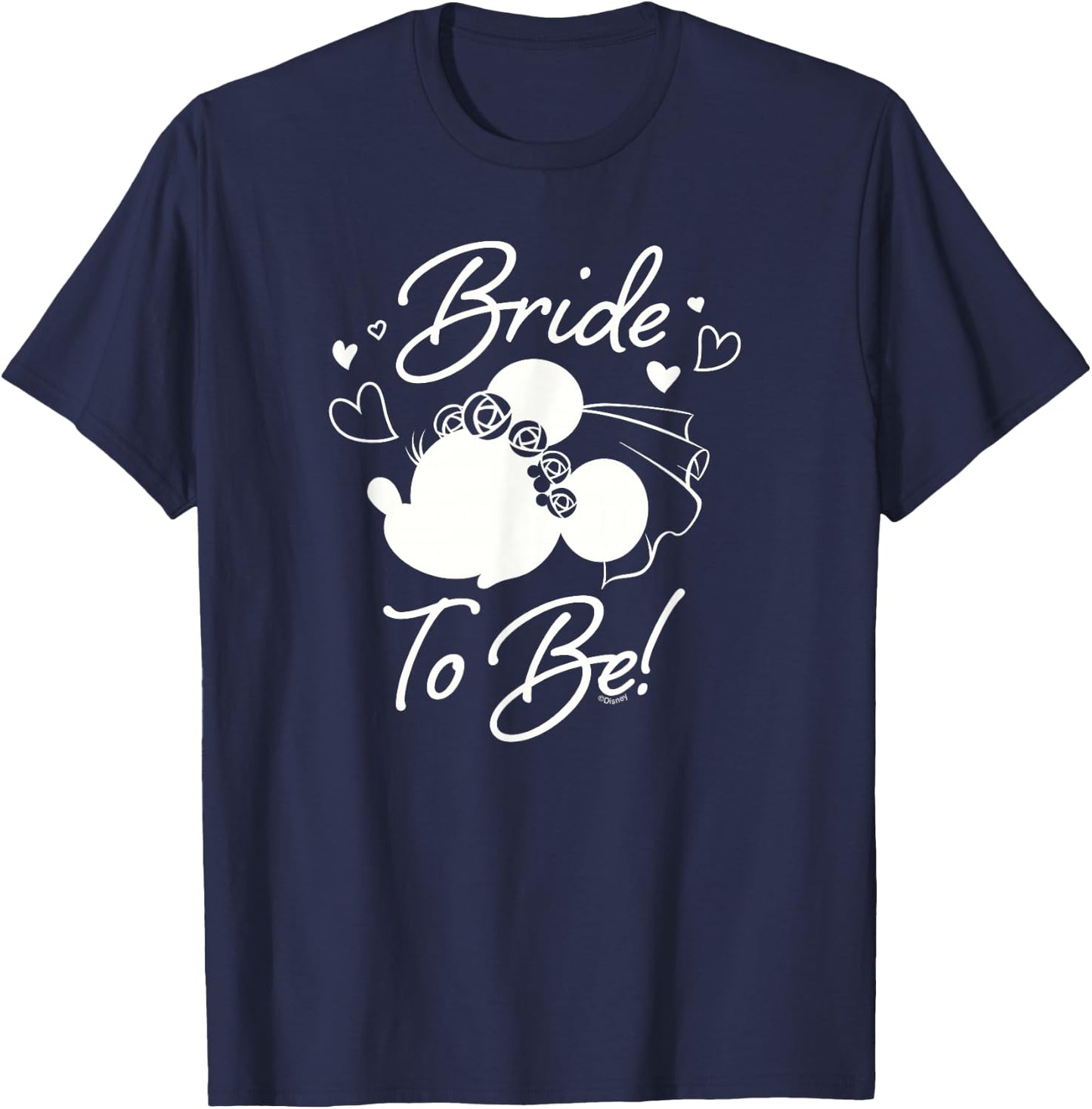 Disney Minnie Mouse Bride to Be Wedding Bridal Bachelorette T-Shirt - T-Shirt | Navy