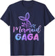 Mermaid GAGA Mermaid Birthday Party Themed Party Family T-Shirt - T-Shirt | Navy