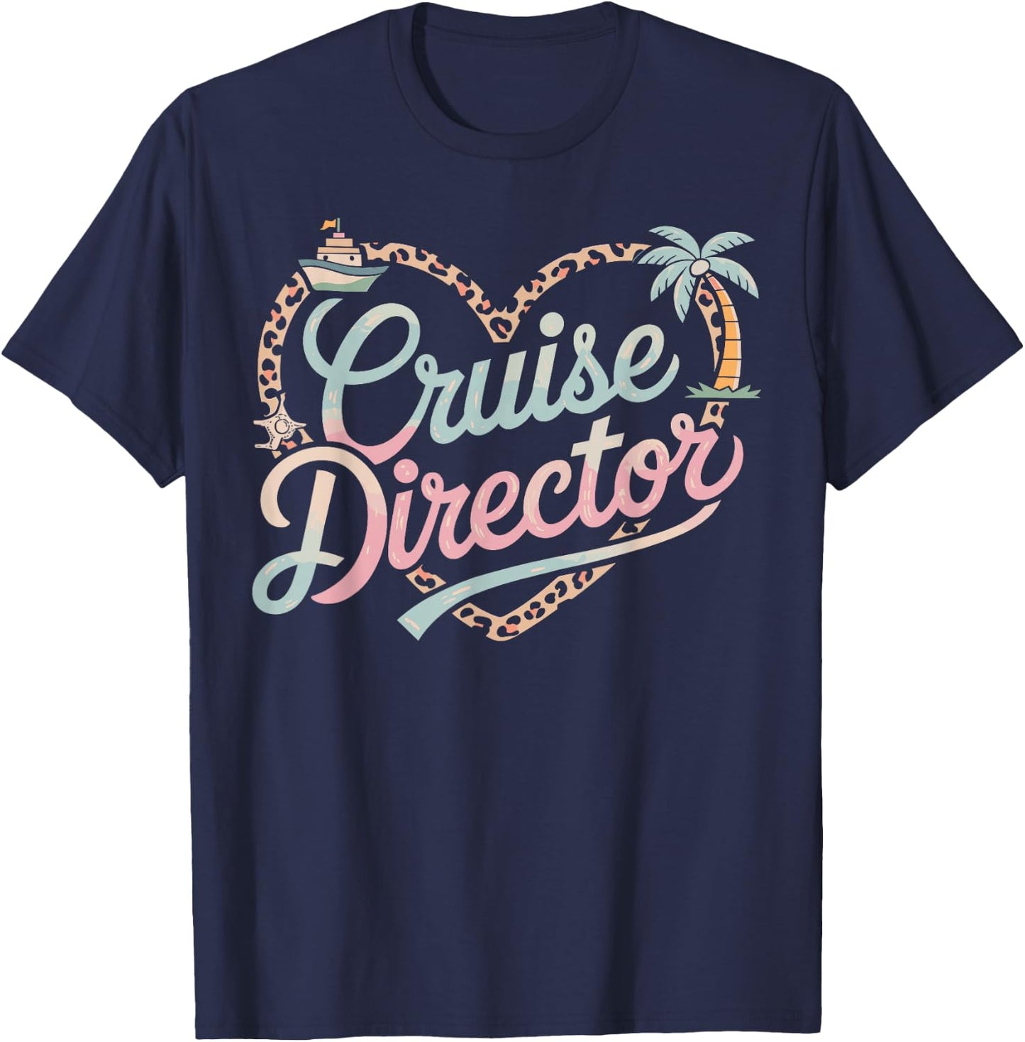 Funny Cruise Director Appreciation JM -Adults Black Small Short Sleeve T-Shirt - T-Shirt | Navy