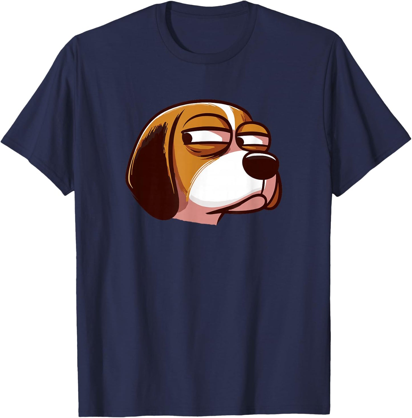 Side Eye Dog Meme Funny Dog Giving Side Eye Meme Lover T-Shirt - T-Shirt | Navy