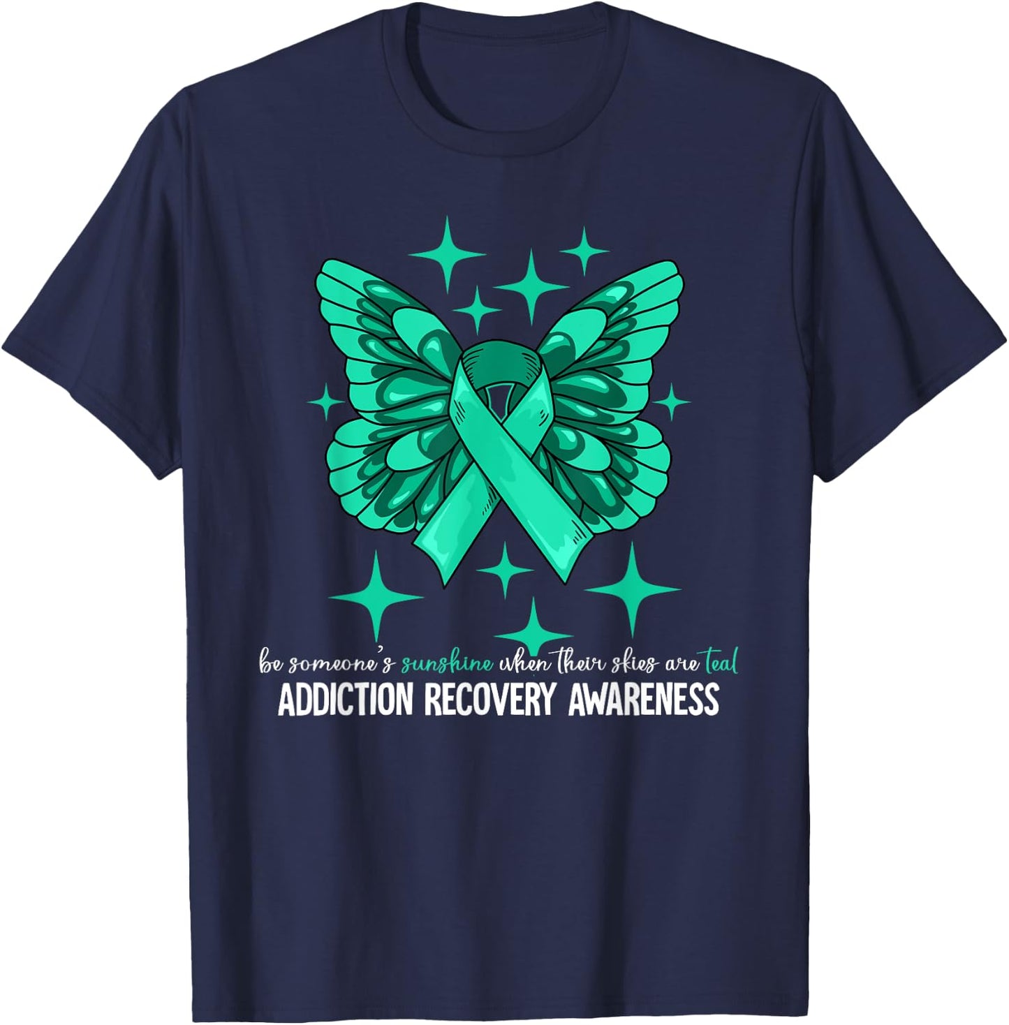 Addiction Recovery Awareness T-Shirt - T-Shirt | Navy