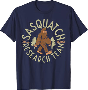 Camping Sasquatch Research Team Bigfoot Camper Men Women Kid T-Shirt - T-Shirt | Navy