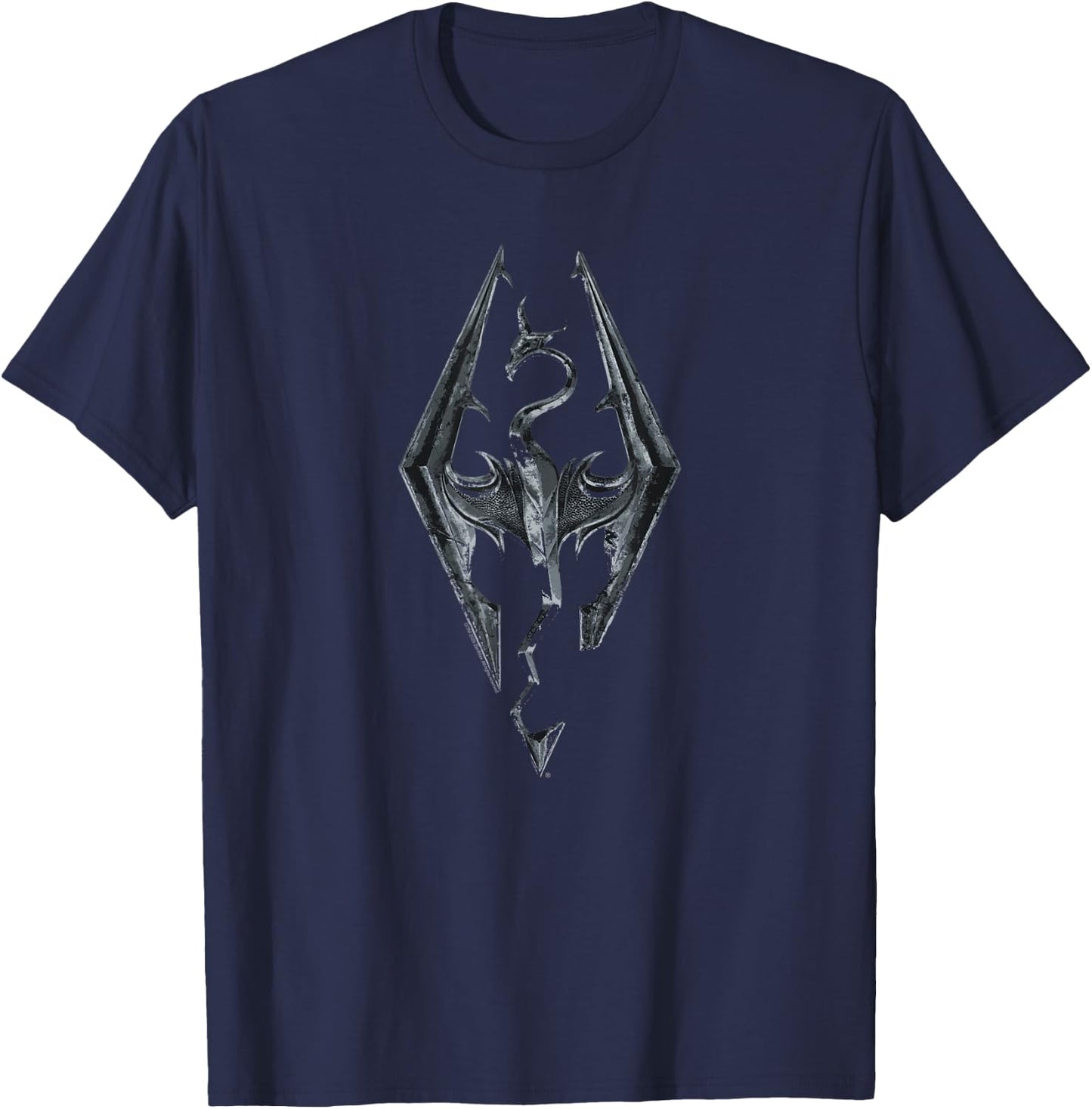 Ripple Junction x Elder Scrolls Dragon Emblem Skyrim , Black, S T-Shirt - T-Shirt | Navy
