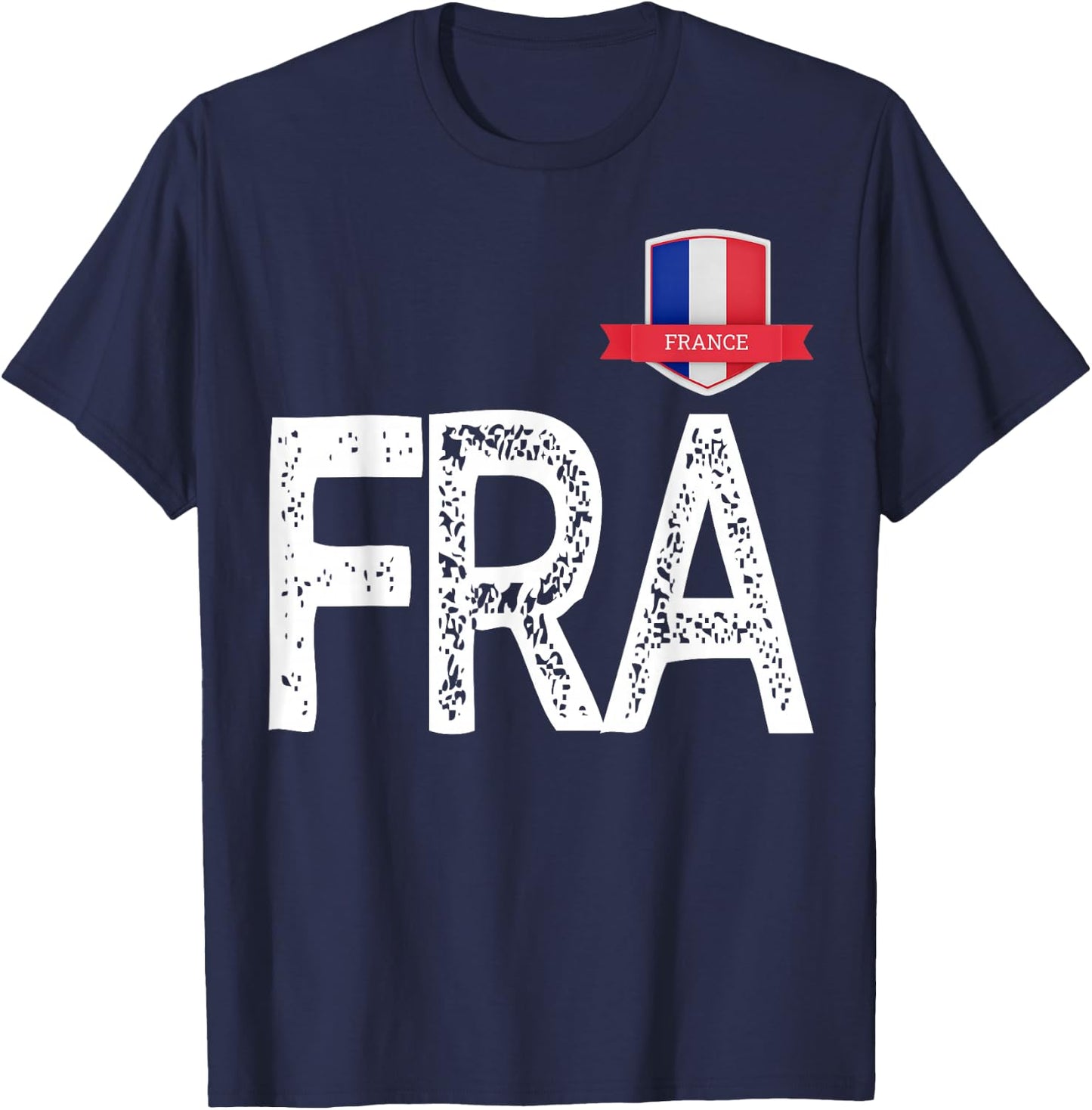 Frankreich Frankreich Menschenflagge Buchstaben F und R und A Frankreich T-Shirt - T-Shirt | Navy