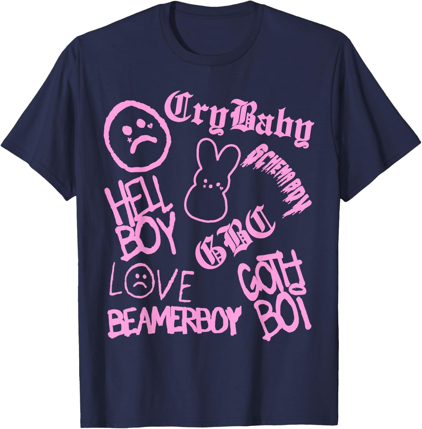 Lil Emo Rap Goth Peep Hip Hop Tattoo T-Shirt - T-Shirt | Navy