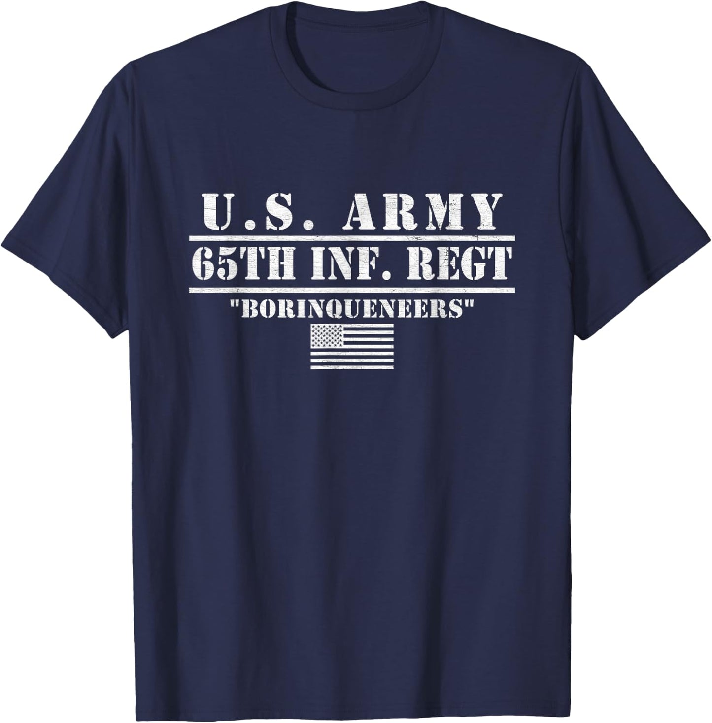 Us Army 65th Infantry Regiment 65th Inf Regt Borinqueneers T-Shirt - T-Shirt | Navy
