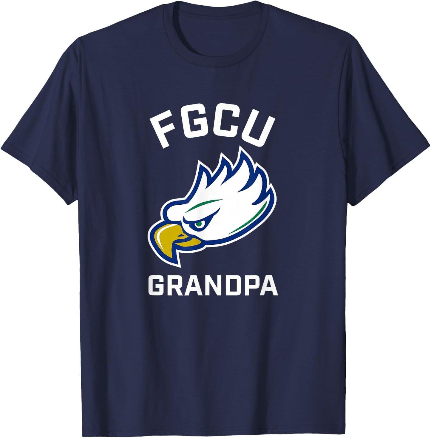 Florida Gulf Coast University FGCU Eagles Arched Grandpa T-Shirt - T-Shirt | Navy