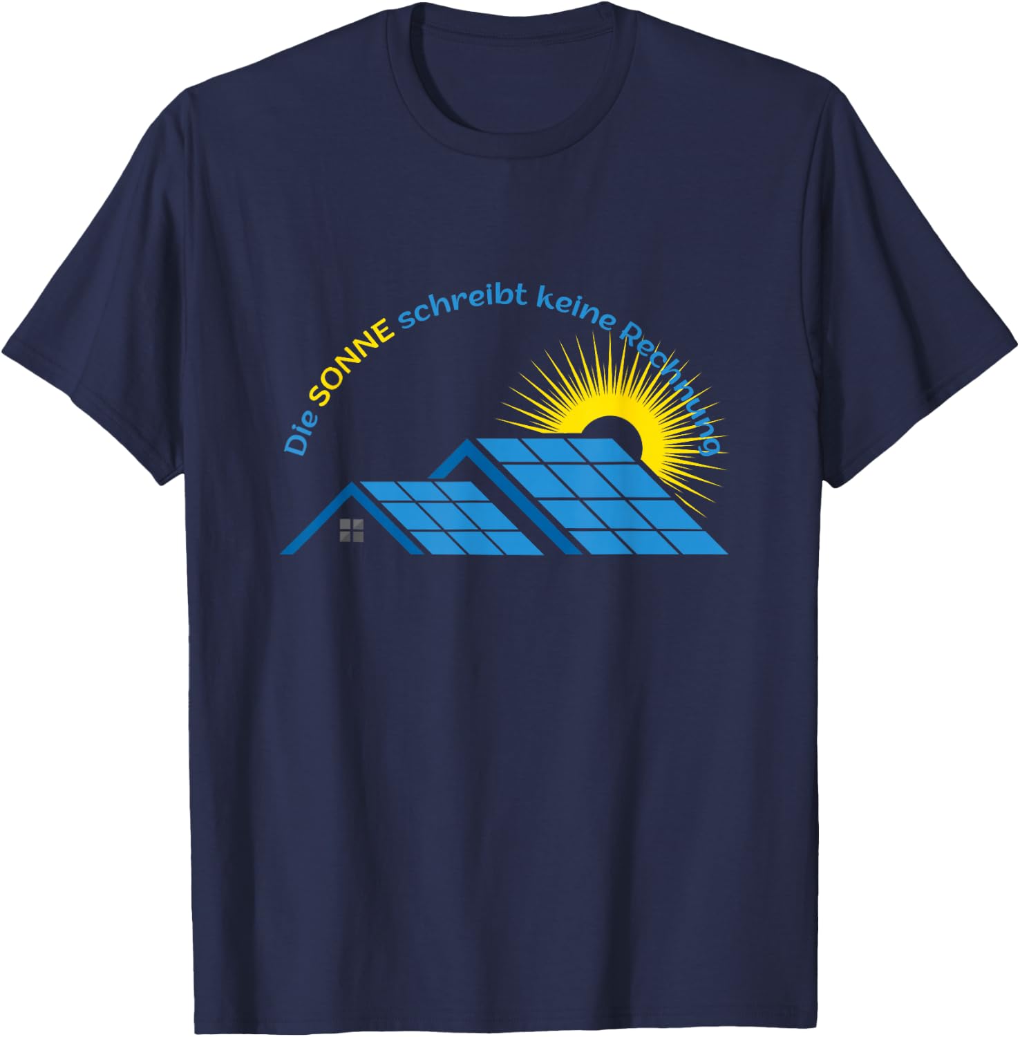 Fotovoltaik Solar Sonnenstrom Solarstrom Photovoltaik T-Shirt - T-Shirt | Navy