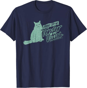 Hands Off My Tender Vittles Retro Cat Food Men Women Kids T-Shirt - T-Shirt | Navy