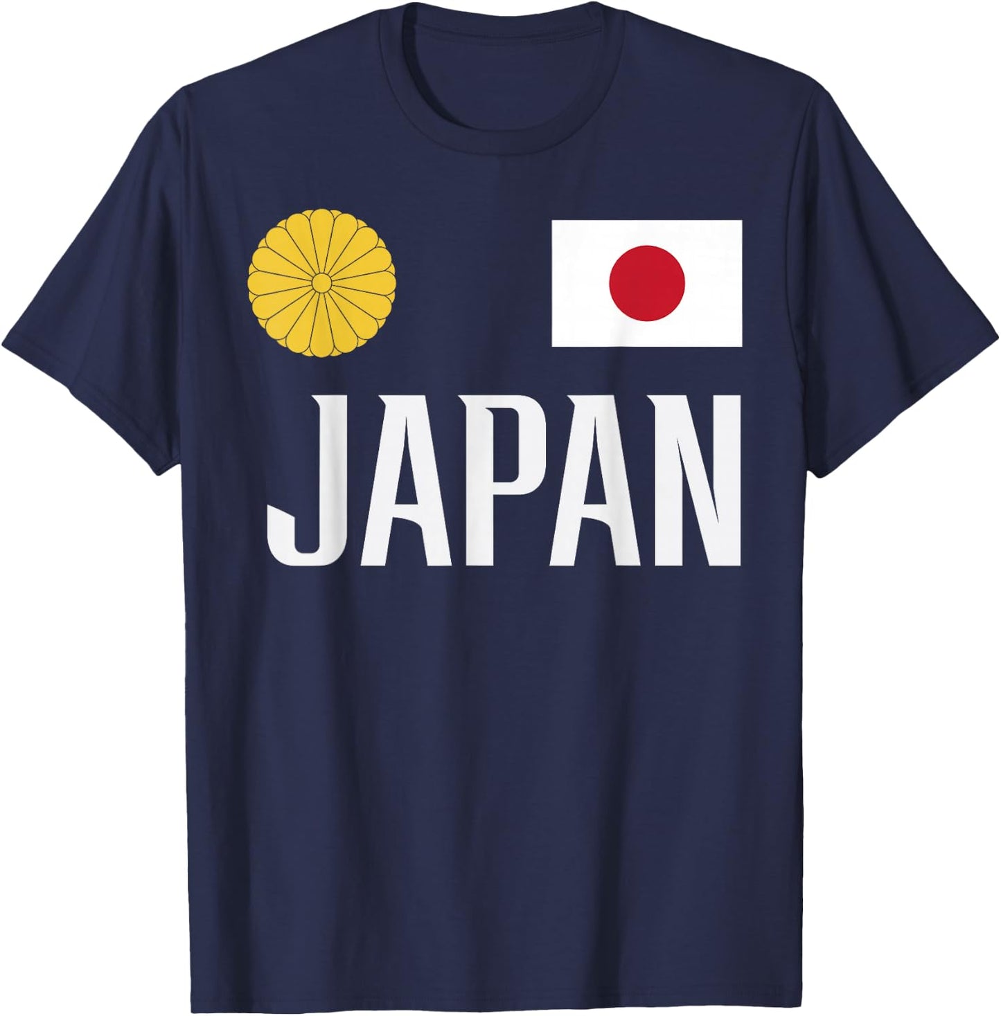 Japan Flag Japanese Football Soccer Fan Men Women Kids T-Shirt - T-Shirt | Navy