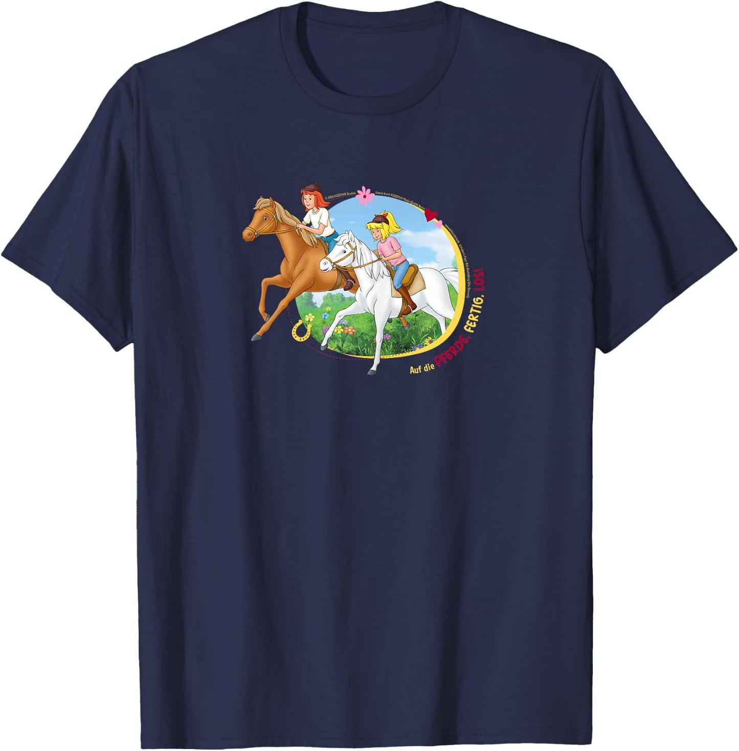 Bibi & Tina - Pferderennen T-Shirt - T-Shirt | Navy