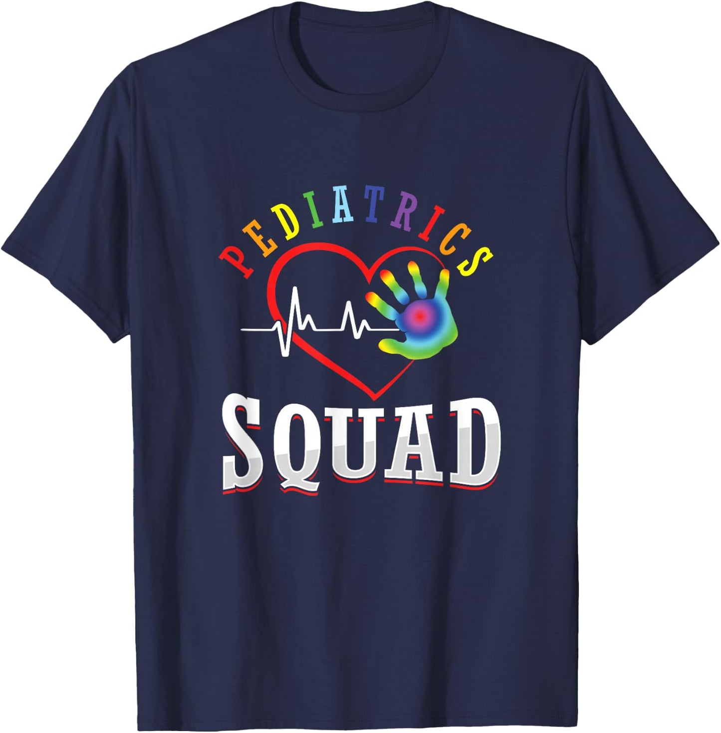Pediatrics Kader Pediatric Doctor Nurse Paediatrician Pulse T-Shirt - T-Shirt | Navy
