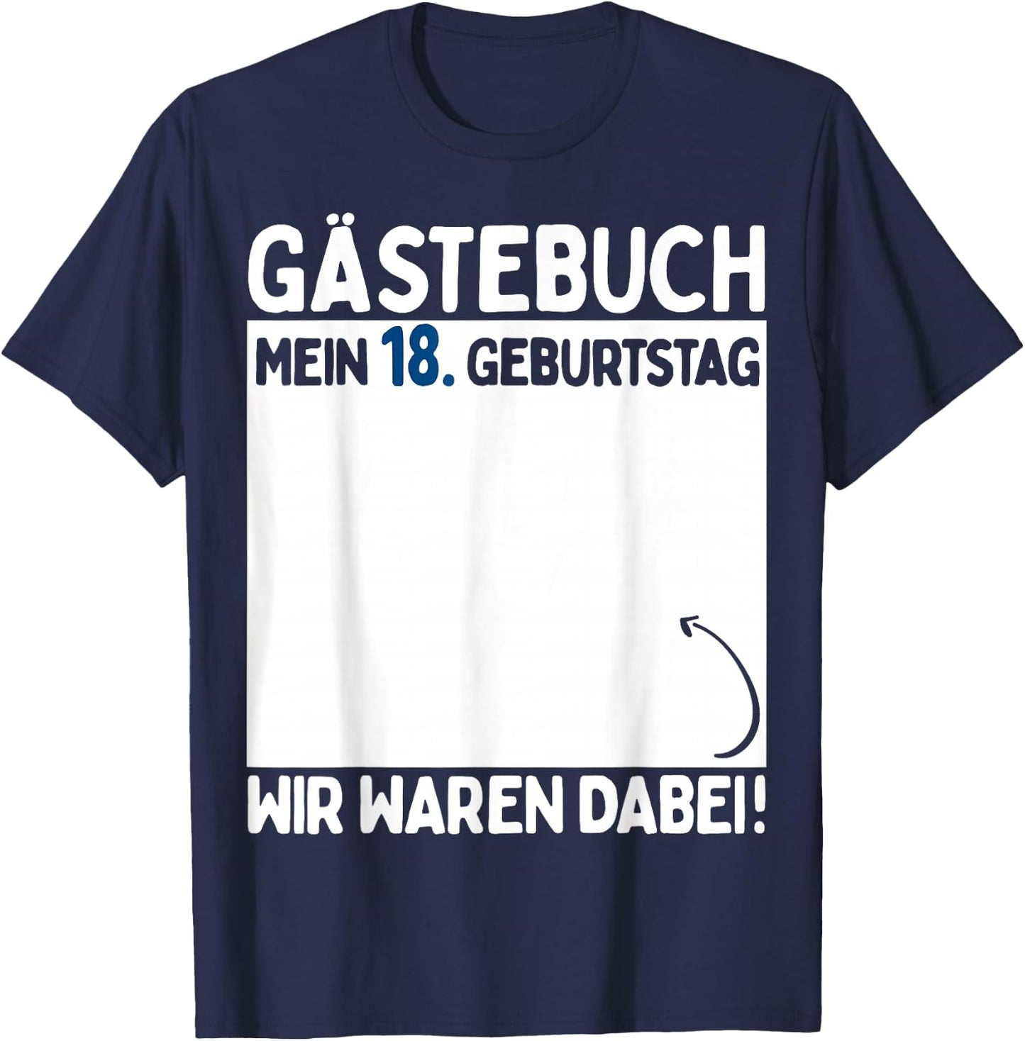 18th Birthday Boy Girl 18 Years 2006 Funny Gift , black T-Shirt - T-Shirt | Navy