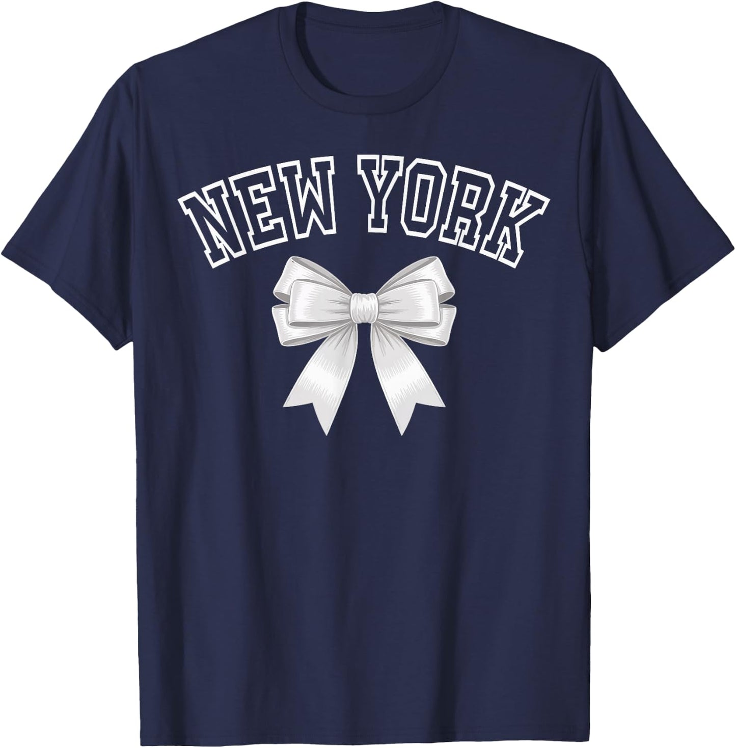 NEW YORK Coquette Bow Hometown Pride Girls T-Shirt - T-Shirt | Navy
