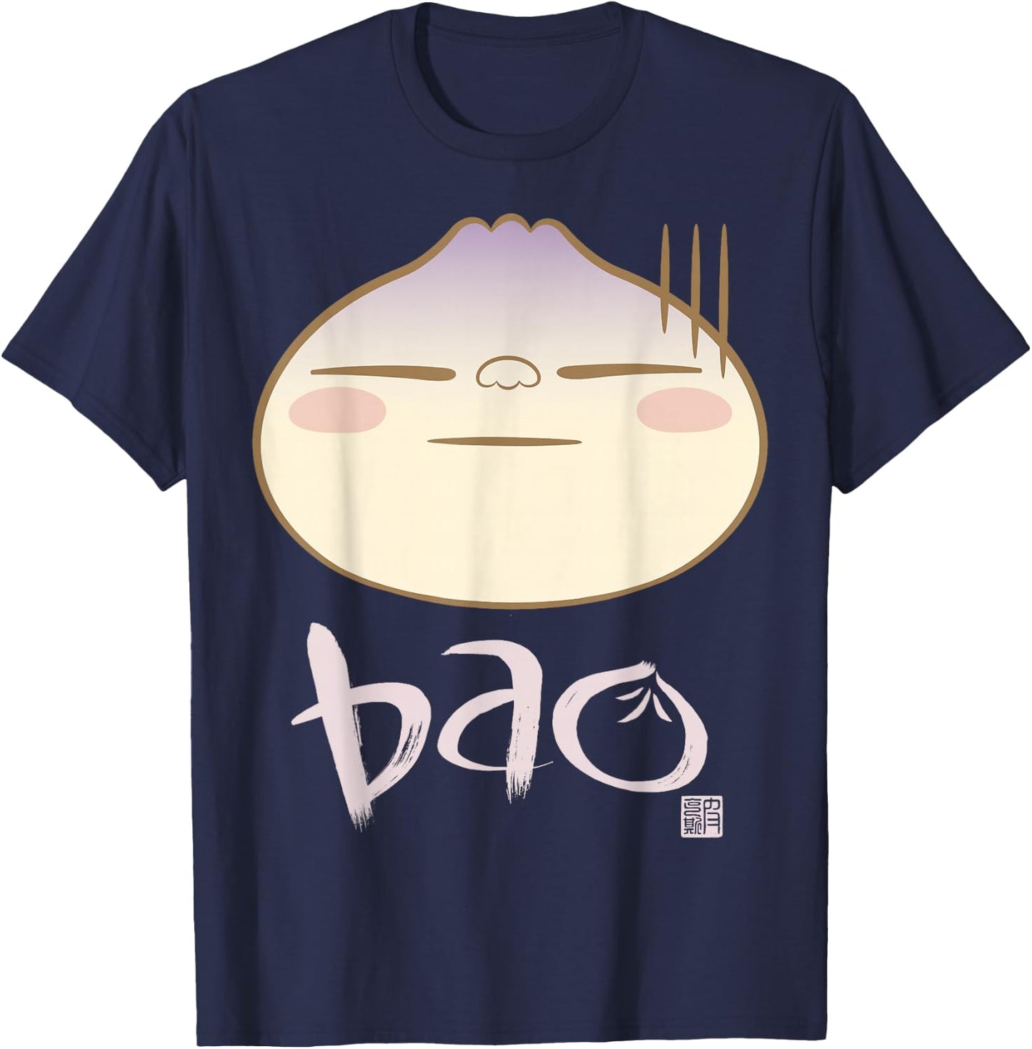 Disney Pixar Bao Dumpling Face Graphic T-Shirt - T-Shirt | Navy