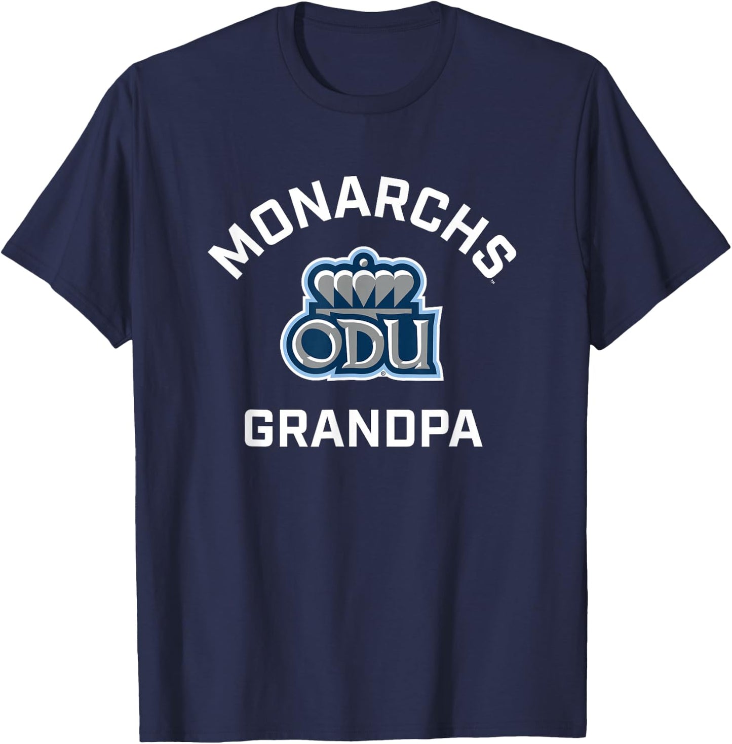Old Dominion University ODU Monarchs Arched Grandpa T-Shirt - T-Shirt | Navy