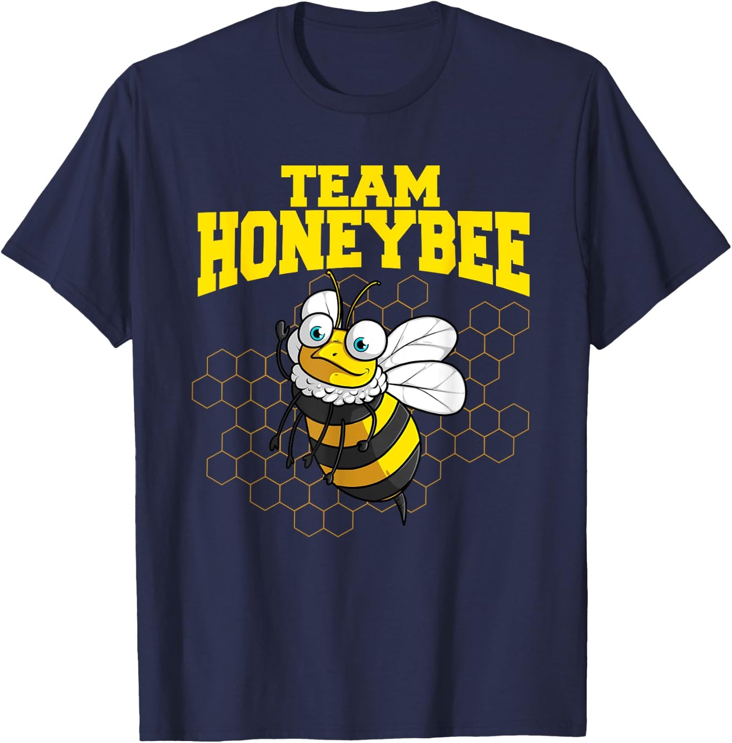 Funny Honeybee Design For Kids Men Women Bee Lovers Squad T-Shirt - T-Shirt | Navy