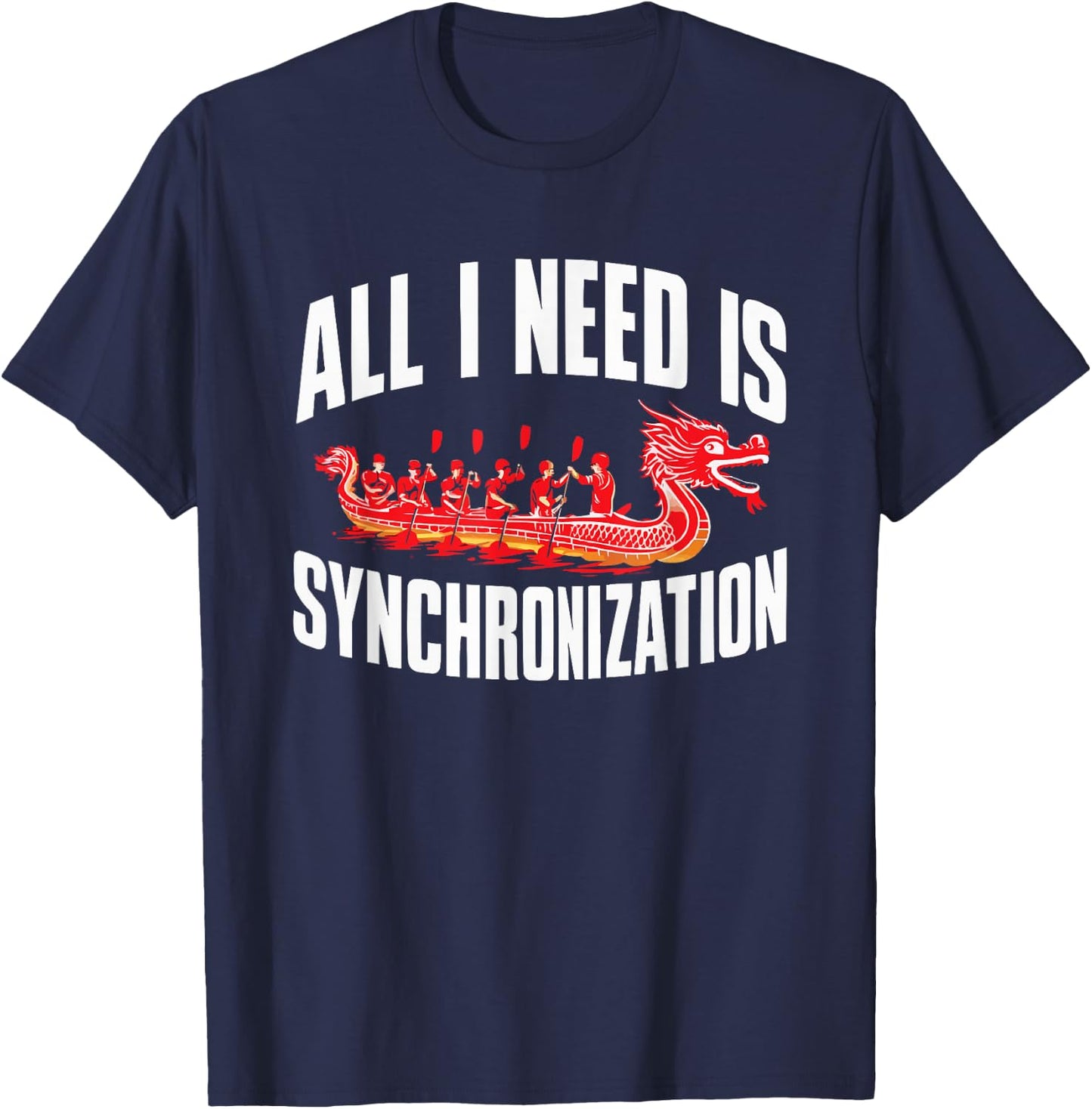Dragon Boat Racing Paddler Dragonboating Dragonboat T-Shirt - T-Shirt | Navy