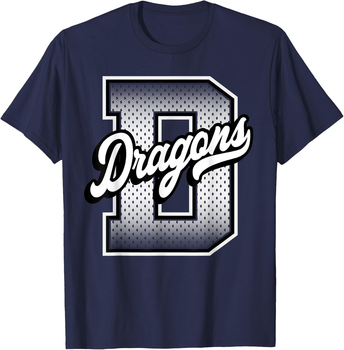 Dragons Football - Dragons Basketball - Dragons Baseball T-Shirt - T-Shirt | Navy