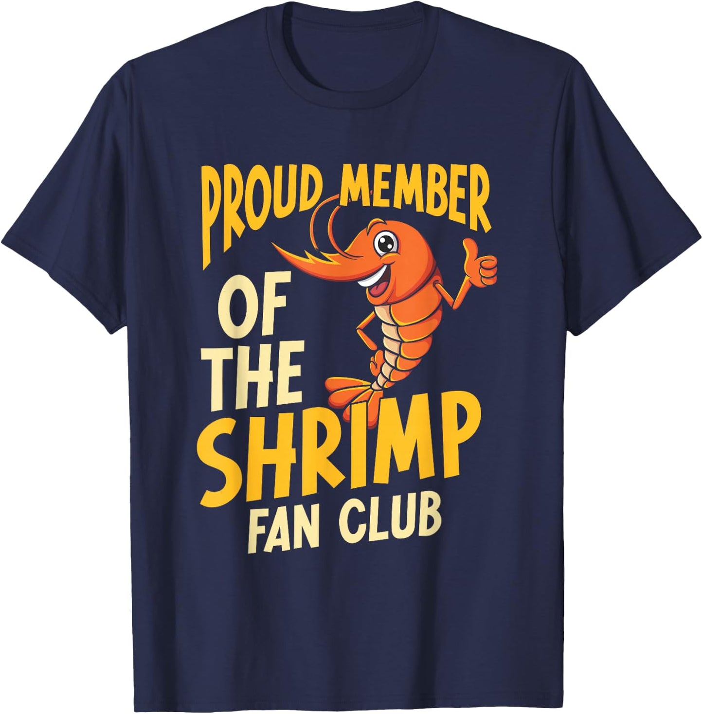 Prawn Shrimp Lover Ocean T-Shirt - T-Shirt | Navy