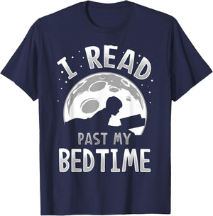 I Read Past My Bedtime T-Shirt - T-Shirt | Navy