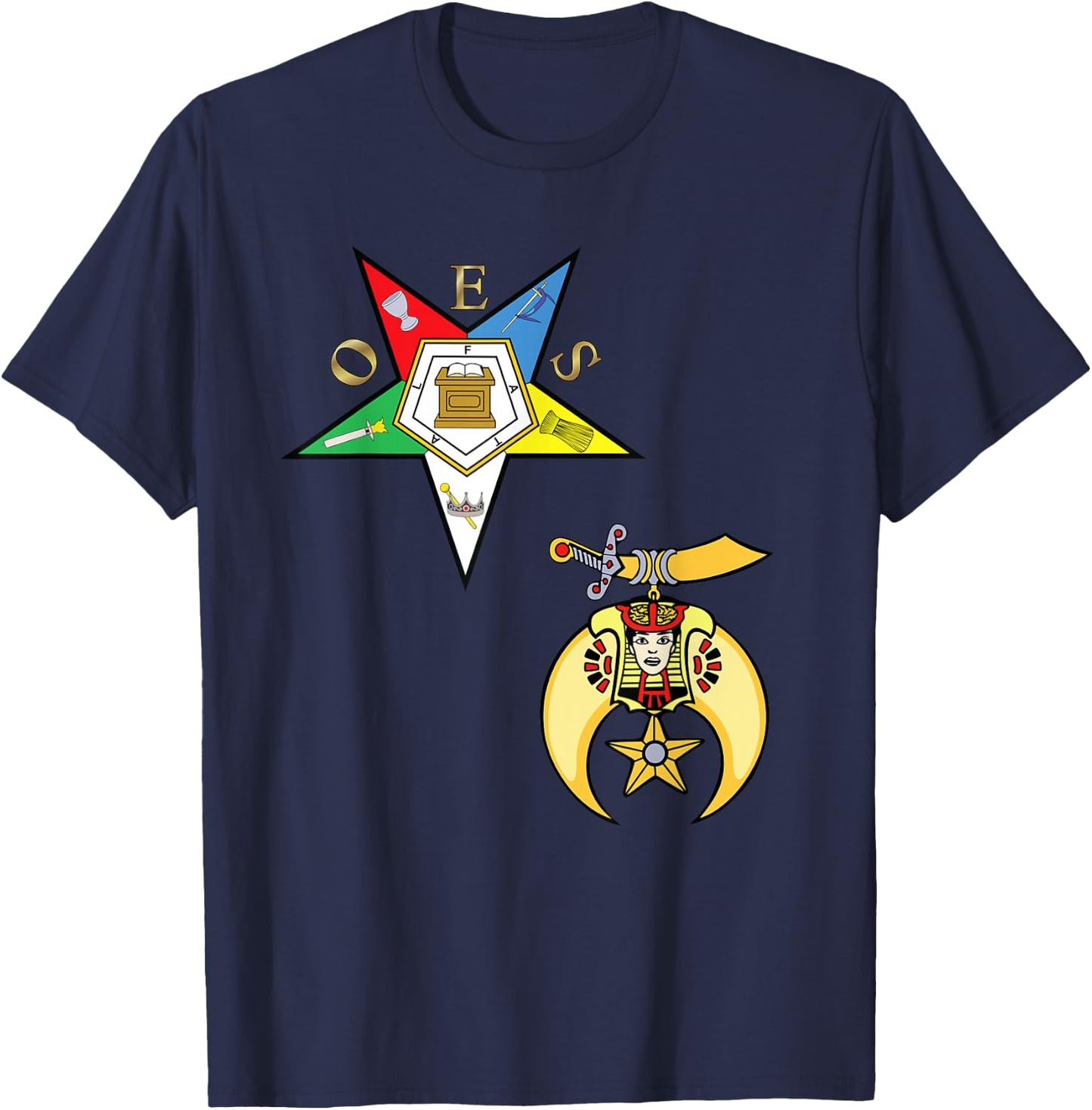 OES Daughters of Sphinx Split Order Eastern Star Sister T-Shirt - T-Shirt | Navy