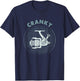Funny Fishing , Cranky Fishing Reel T-Shirt - T-Shirt | Navy