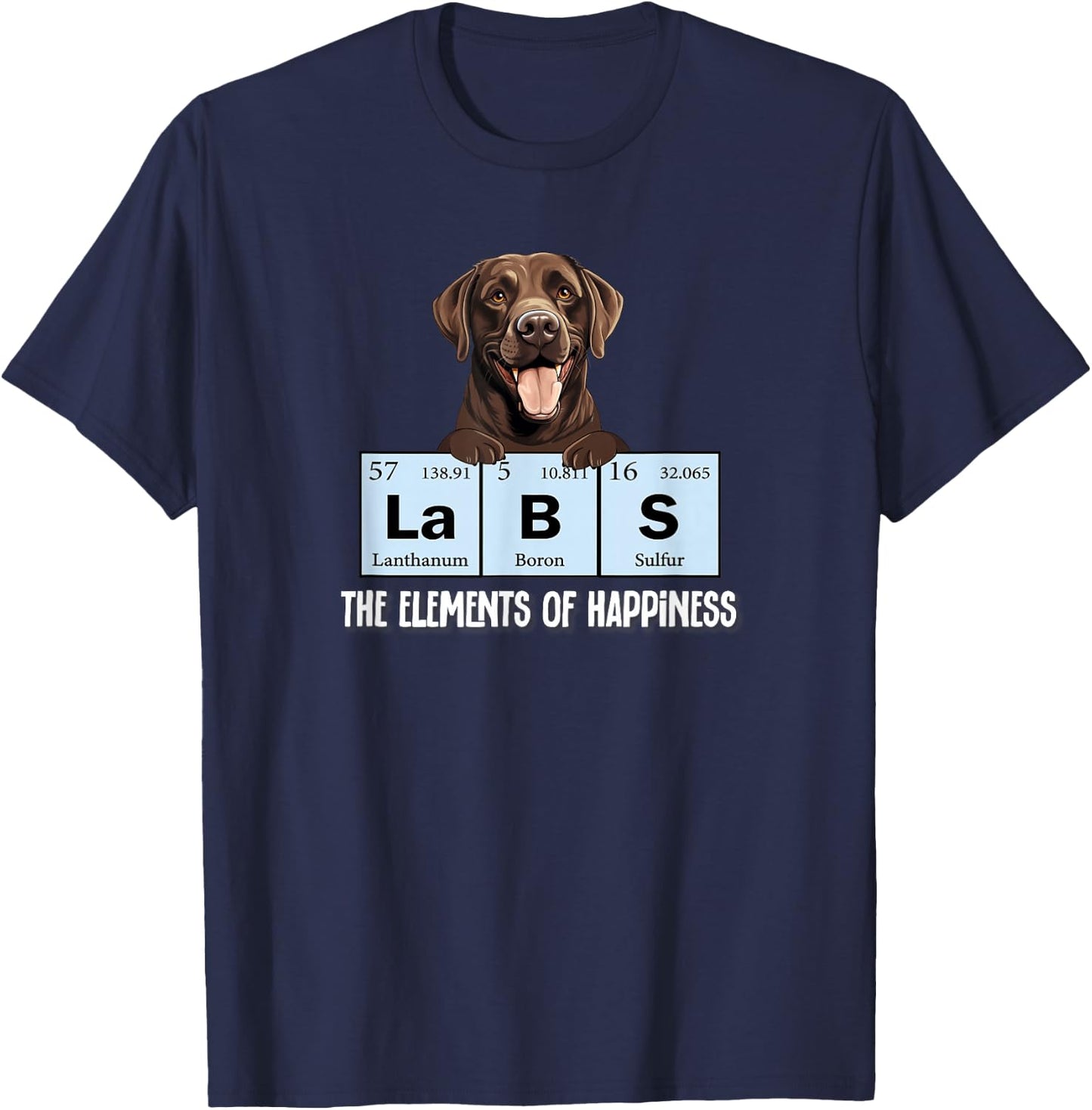 Kids Labs Element of Happiness Chocolate Lab T-Shirt - T-Shirt | Navy