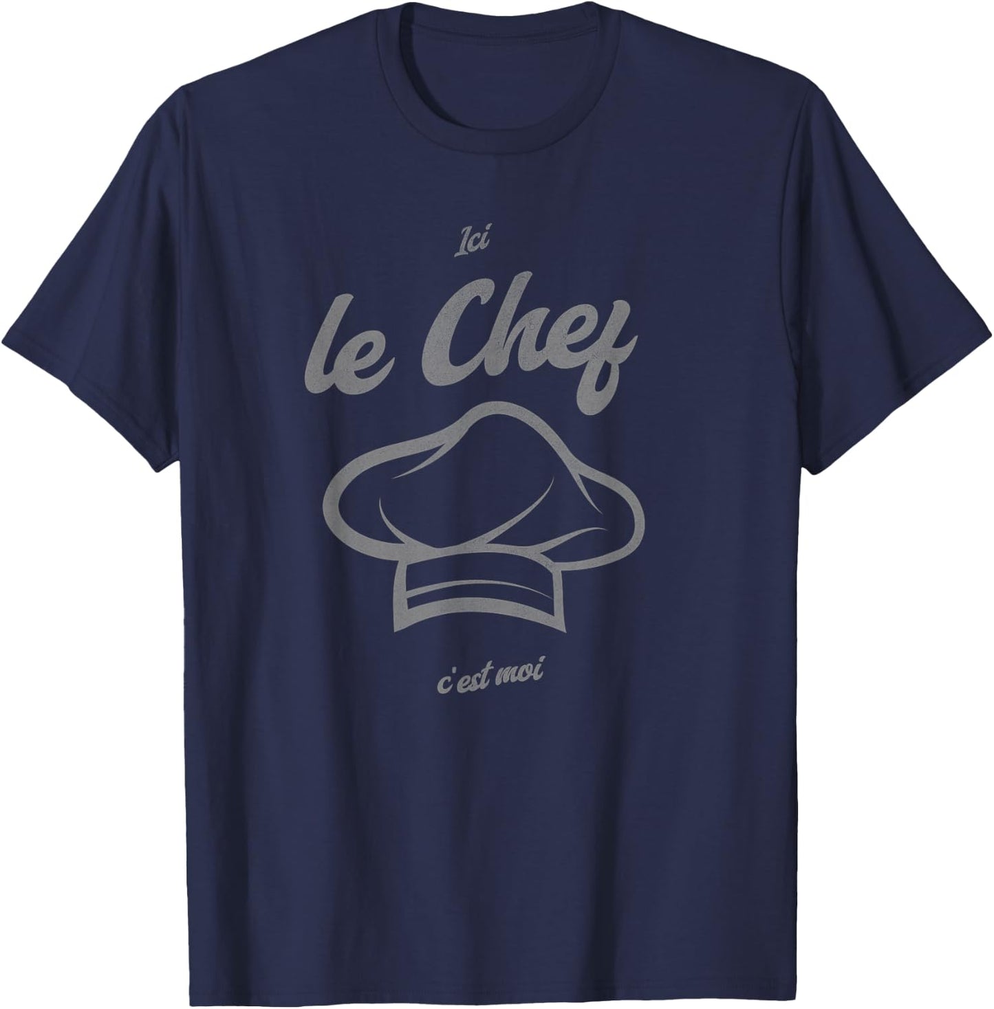 Here the Chef c'est moi , Black, S T-Shirt - T-Shirt | Navy