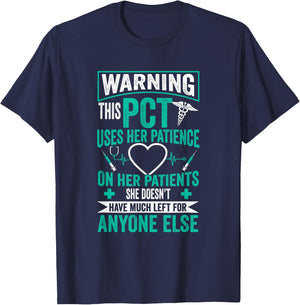 PCT Nurse - Patient Care Technician T-Shirt - T-Shirt | Navy