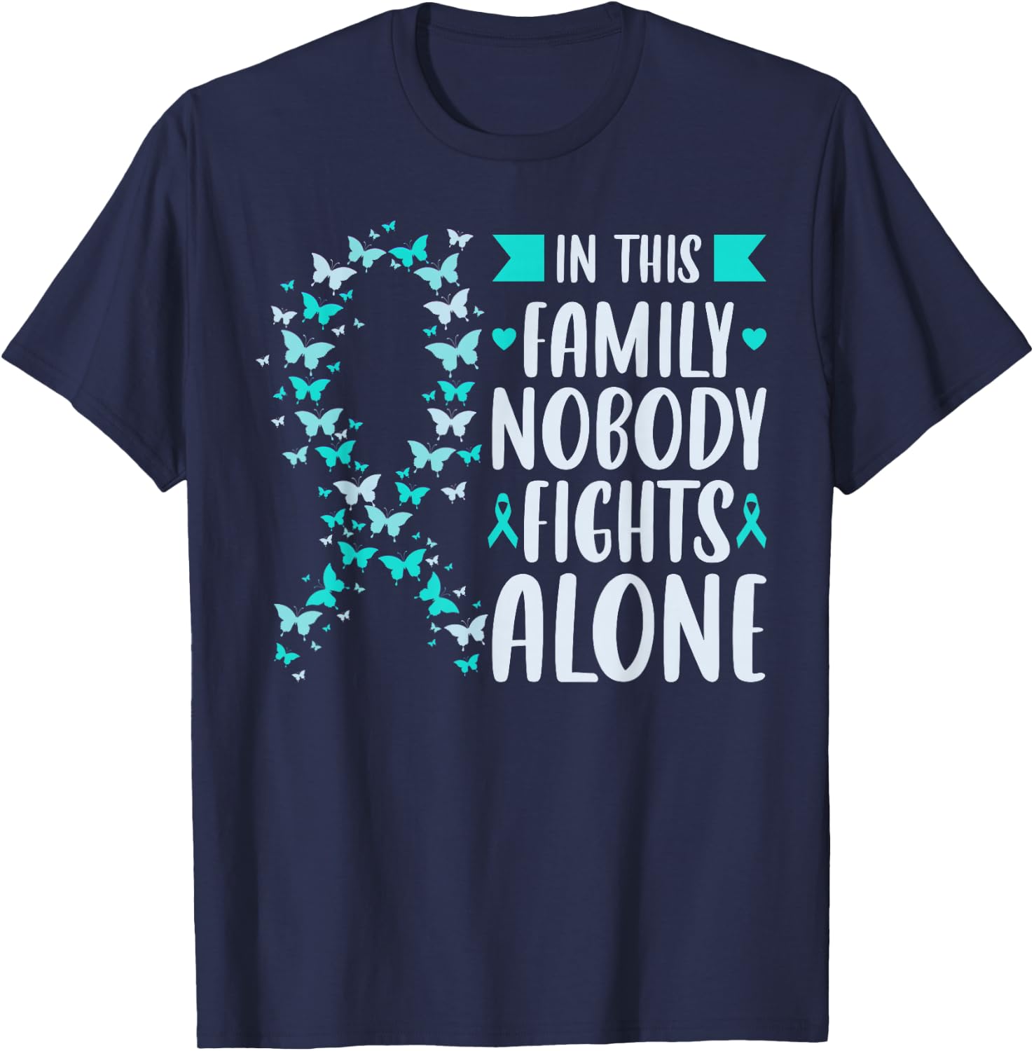 Sexual Assault Awareness Support T-Shirt - T-Shirt | Navy